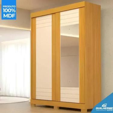 Imagem de Guarda Roupa Roupeiro Para Solteiro 2 Portas de Correr Com Espelho 2 G
