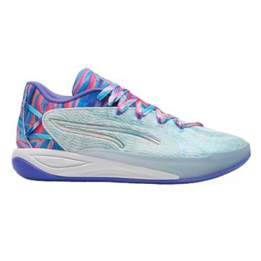 Imagem de PUMA Stewie 4 Prism Tênis feminino de basquete, Puma Branco/azul-claro, 39