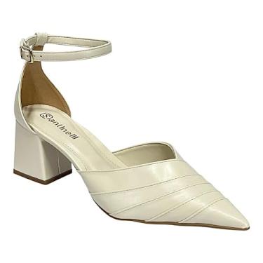 Imagem de Sapato Santinelli Scarpin Salto Bloco 1636-025 Marfim