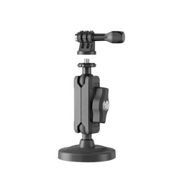 Imagem de Asixxsix Suporte de Câmera de Ação Magnética, 6 ímãs N52 e Silicone Antiderrapante, Suporte de Câmera de Rotação Com Braçadeira de Braço Giratória de 360°, Acessórios de Motocicleta