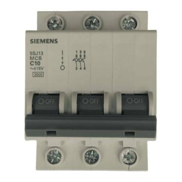 Imagem de Disjuntor Trifásico Tripolar Mini Din Curva C 5Sj1 Siemens
