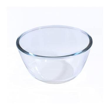 Imagem de WYUYIWH Tigelas para cozinha tigela de vidro transparente tigela de cereais tigela de cereais espessa salada de frutas copo de sobremesa doméstico resistente ao calor tigelas especiais individuais