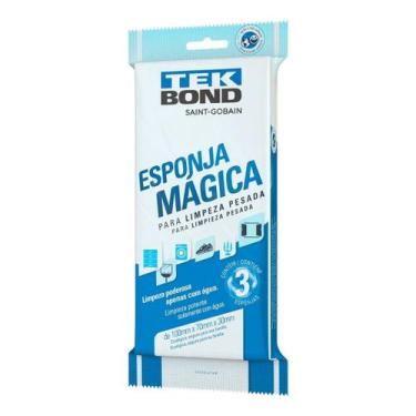 Imagem de Esponja Mágica Limpeza Pesada 3 Unidades Tekbond - Tek Bond