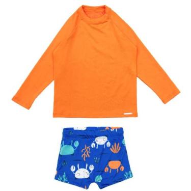 Imagem de Conjunto Blusa + Sunga Infantil Menino Praia Proteção Solar - Jagar, S