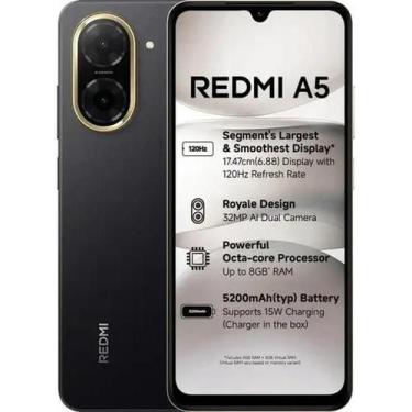 Imagem de Smartphone Celular Xiaomi Redmi A5, Dual SIM 4G, Tela 6,88, HD 120Hz, 