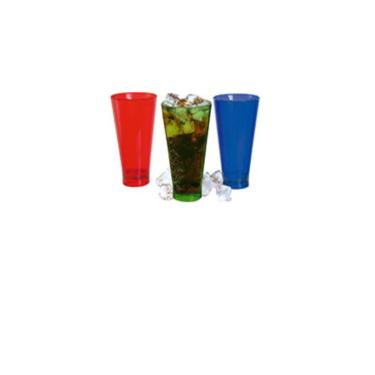 Imagem de Kit 3 Copos Plástico Long Drink 400ml Cores Sortidas