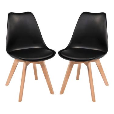 Imagem de Kit 2 Cadeiras Leda Saarinen Wood Preta