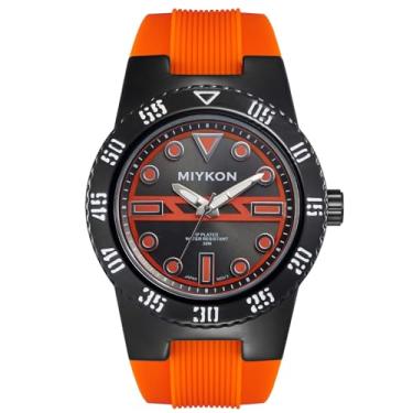 Imagem de Miykon Relógios de mergulho masculinos | Relógio analógico esportivo casual masculino com pulseira de silicone genuína e confortável | ponteiros luminosos, vidro resistente a arranhões, quartzo