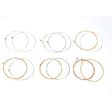 Imagem de Domary 12 Peças de Acessórios de Substituição de Cordas de Guitarra Folk Peças de Instrumentos Musicais para Guitarristas