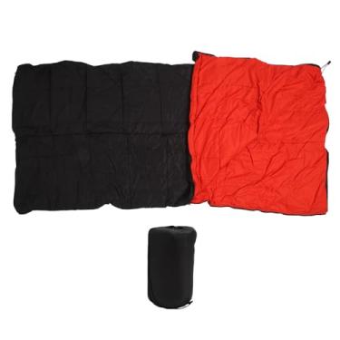 Imagem de Saco de dormir aquecido, aquecimento elétrico, acampamento, ao ar livre, alimentado por USB, temperatura ajustável para adultos, material de fibra de poliéster preto e laranja, 1668 g