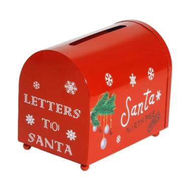 Imagem de Bothyi Caixa de correio de Natal, peça central de mesa, North Pole Post, decoração de Natal para ambientes internos e externos, loja, festa, sala de estar