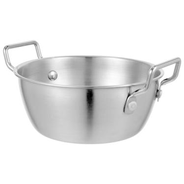 Imagem de UPKOCH Panela de cozinha Ramen 13 cm Panela de macarrão de aço inoxidável Coreia Panela de Macarrão Japonesa Tigela de Servir Sopa de Indução Panela Panela para Fogão Camping Panelas Prata