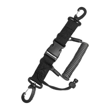 Imagem de Aymzbd Cordão de Mergulho, Cordão Espiral com Mola, Fotografia Subaquática, Durabilidade, Antiperda, Versátil para Lanternas, Luzes de Mergulho, Cinza