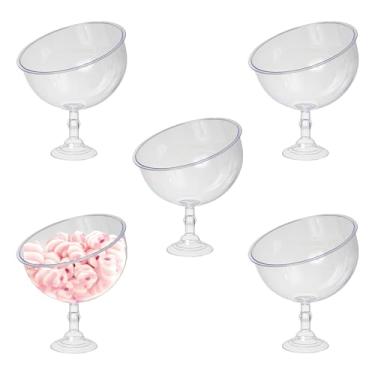 Imagem de 5 Baleiros 1,5l Taça Premium Bomboniere Acrílico Elegante (TRANSPARENTE)