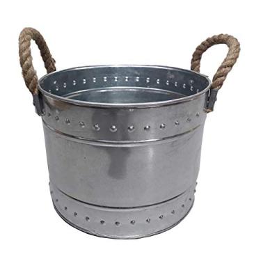 Imagem de Champanheira em ferro galvanizado D21xA16cm-CINZA - Dynasty- Full Fit