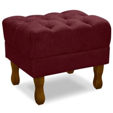 Imagem de Puff Puf Retro Capitone 55X44Cm Suede Bordo Mpassos Bordo - OUTRAS MAR