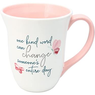 Imagem de Pavilion - Caneca de café grande de 473 ml One Kind Word Can Change Someone's Entire Day Aquarela Borboletas