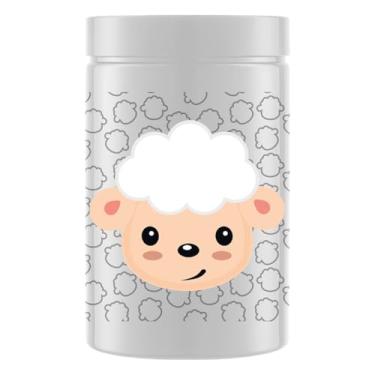 Imagem de Pote Multiuso Fazendinha 1,5lt Porta Mantimentos Biscoito Tampa De Rosca (Ovelha)