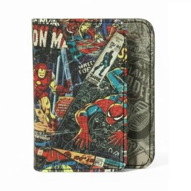 Imagem de Mar-vel Capa para passaporte – Slim Unissex Couro PU Fivela Magnética Slot para Ticket – Carteira Compacta com Bloqueio RFID para Adolescentes Homens e Mulheres Viagens | Cartões de crédito com