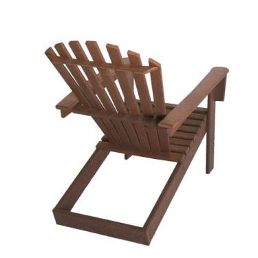Imagem de Cadeira Externa Lanci Americana Adirondack Marrom Madeira Plástica 96x