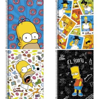 Imagem de Caderno 10X1 Capa Dura THE Simpsons 160 Folhas - Tilibra