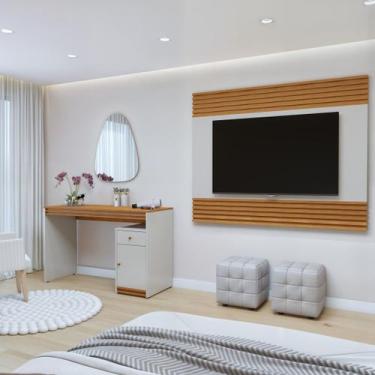 Imagem de Escrivaninha Mesa Escritório Madrid com Painel para TV até 58 Polegada