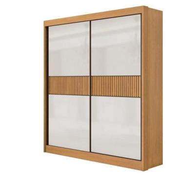 Imagem de Guarda Roupa Solteiro Santorini 2 Portas Ripado 3 Gavetas sem pés - D'