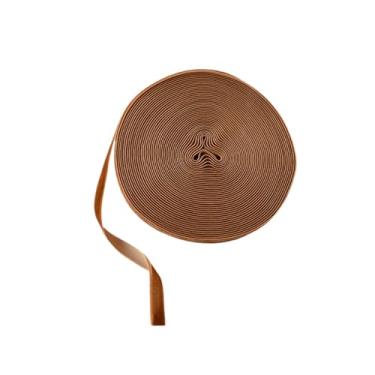 Imagem de Fenteer Fita de veludo natalina para decoração de Natal, faça você mesmo, fitas decorativas multiuso, fita para embrulho de presentes, laços para guirlandas, Café Leve