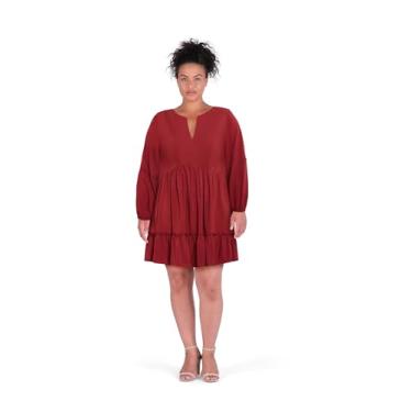 Imagem de City Chic Vestido feminino plus size - Mira Mini, Vermelho, 26 Plus