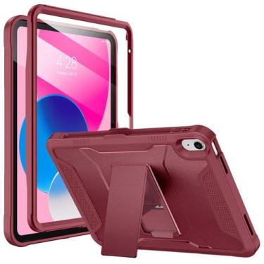 Imagem de Capa para tablet Soke iPad 11" A16 2025 e 10,9" 10ª geração vermelha