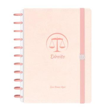 Imagem de Caderno De Disco Iscool Inteligente Personalizado 140 Folhas Profissões Couro Rosa Direito Grande G+