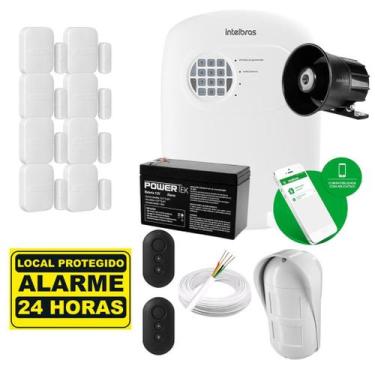 Imagem de Kit De Alarme ANM 24 NET 8 Magnético 1 Infravermelho Com Fio - INTELBR