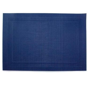 Imagem de Kit 6 Jogo Americano Mesa Posta Sousplat Moldura Azul - Mimo Style