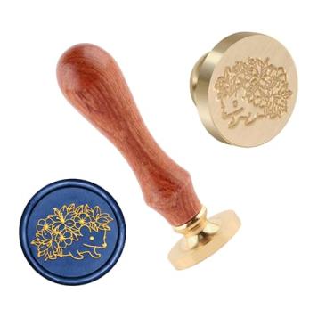 Imagem de Carimbo de selo de cera de rato flor cobre 25 mm vintage destacável selo de latão e um cabo de madeira padrão cabeça carta convite cartão convite casamento presente pacote feriados