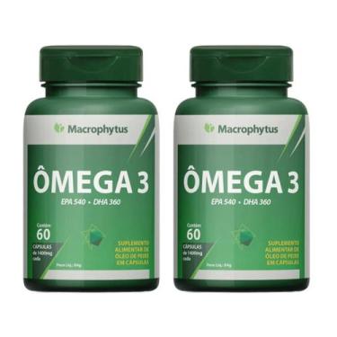 Imagem de Kit 2 Ômega 3 Óleo de Peixe 540mg EPA 360mg DHA Livre Metais Pesados 6