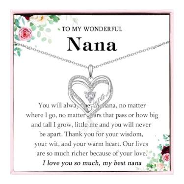 Imagem de Colar de meias para meninas e mulheres, corações entrelaçados duplos para minha filha, irmã, tia, sobrinha, avó, vovó, joias, Natal, Dia das Mães, Páscoa, presente de aniversário para meninas