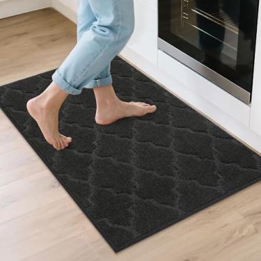 Imagem de COSY HOMEER Tapetes de cozinha 61 cm x 91 cm antiderrapantes laváveis tapetes de cozinha para piso absorvente tapete de cozinha tapetes macios para cozinha, tapete de pia, entrada, tapete de área