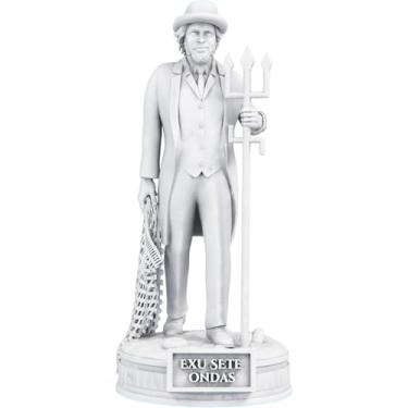 Imagem de Estátua Exu Sete Ondas Umbanda Candomblé (Mármore)