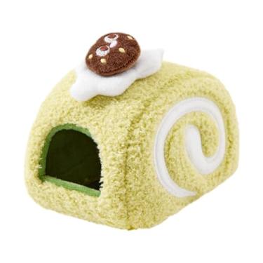 Imagem de Bothyi Cama/Esconda para Hamster: Cama fofa, macia e aconchegante em forma de caverna para porquinho-da-índia, gerbil, ouriço, chinchila, furão e rato, Verde