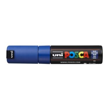 Imagem de Caneta Posca Pc-8k Ponta Chanfrada 8mm Azul - Uniball