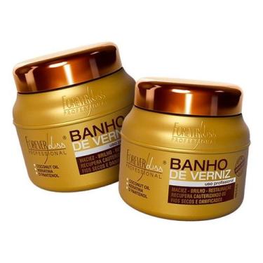 Imagem de Kit 2 Banho De Verniz Forever Liss Brilho Hidratante 250G