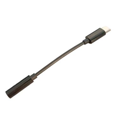 Imagem de dieendao Adaptador USB-C para conector de fone de ouvido de 3,5 mm preto dispositivos de conexão usam fones de ouvido ou alto-falantes padrão de 3,5 mm para dispositivos USB-C