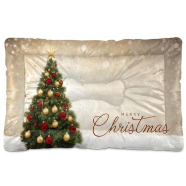 Imagem de SEHANY Cama de árvore de Natal para cães e gatos com fundo antiderrapante, cama de canil, colchão macio para animais de estimação, lavável para cães pequenos, médios e grandes, gatos, 61 x 45 cm