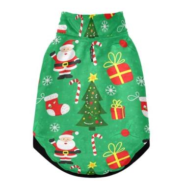 Imagem de SEHANY Casaco de Natal para cães pequenos, super quente, à prova de vento, jaqueta de inverno, macia, aconchegante para animais de estimação, moletom para clima frio na neve com trela, casaco para