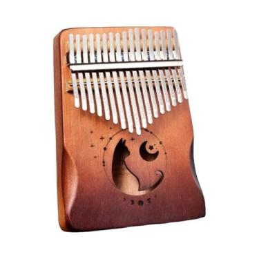 Imagem de Kalimba Profissional De 17/21 Teclas, Piano De Polegar Em Madeira Sóli