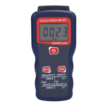 Imagem de RiToEasysports Medidor de Energia Solar Digital, Medidor de Energia Solar Com Função de Retenção de Dados, Testador de Irradiação Preciso para Painéis Fotovoltaicos, Pesquisa Meteorológica