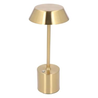 Imagem de Hztyyier Lâmpada de Mesa Sem Fio Recarregável, Dourada, Regulável por Toque, Operada por Bateria, para Quarto, Cozinha, Acampamento, Restaurante, Bar