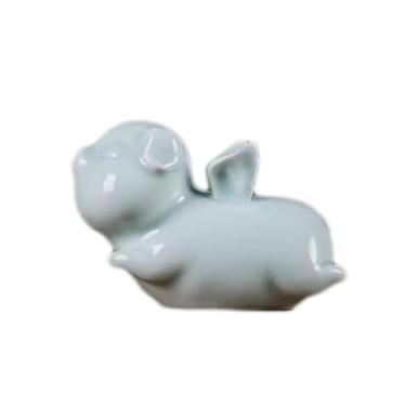 Imagem de Cofrinho de cerâmica feito à mão, ornamento criativo para aniversário e Páscoa, presente prático com design encantador (azul)