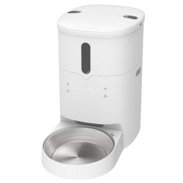 Imagem de Ração Automática para Gatos Dispenser de Comida Pets 3L com Alimentação Temporizada Quantitativa Anti-Blocoagem Tigela Aço Inoxidável 304 Fontes Energia Duas Limpeza Ângulo Zero Morto