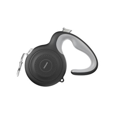 Imagem de Coleira retrátil AutoBrake para cães pequenos e médios, coleira para cães sem emaranhamento de 360° e fita de nylon forte de 3 m, alça ergonômica confortável e leve (preto)